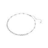 Swarovski Mesmera Necklace Mixed cuts, Scattered design, White, Rhodium plated