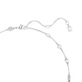 Swarovski Mesmera Necklace Mixed cuts, Scattered design, White, Rhodium plated