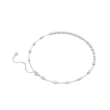 Swarovski Mesmera Necklace Mixed cuts, Scattered design, White, Rhodium plated