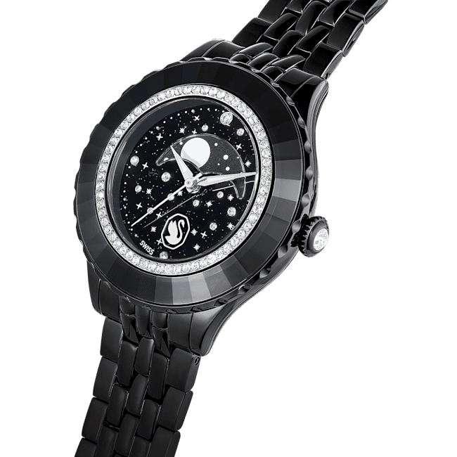 Swarovski Octea Moon Black Metal bracelet Watch | Fashion Watches | FYFL | Watch | Women | Womens | Womens Watches Swarovski Octea Moon Black Metal bracelet Watch | Fashion Watches | FYFL | Watch | Women | Womens | Womens Watches