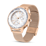 Swarovski Nova Chrono watch, Metal bracelet, Rose gold tone, Rose gold-tone finish