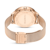 Swarovski Nova Chrono watch, Metal bracelet, Rose gold tone, Rose gold-tone finish
