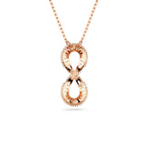 Swarovski Hyperbola Pendant Infinity Necklace, White, Rose gold-tone plated