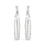 Swarovski Hyperbola drop earrings, Infinity, White, Rhodium plated