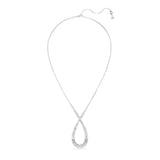 Swarovski Hyperbola pendant, Mixed cuts, Infinity, White, Rhodium plated