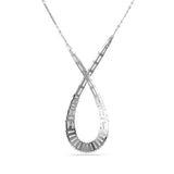 Swarovski Hyperbola pendant, Mixed cuts, Infinity, White, Rhodium plated