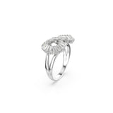 Swarovski Hyperbola Cocktail Ring Infinity, White, Rhodium plated, 50
