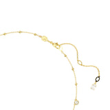 Swarovski Imber Necklace Round cut, Scattered design, White, Gold-tone plated
