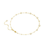 Swarovski Imber Necklace Round cut, Scattered design, White, Gold-tone plated