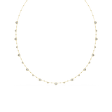 Swarovski Imber strandage, Round cut, White, Gold-tone plated