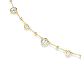 Swarovski Imber strandage, Round cut, White, Gold-tone plated