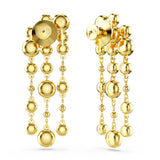 Swarovski Imber Drop Earrings Round cut, Chandelier, White, Gold-tone plated