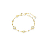 Swarovski Imber Bracelet Round cut, White, Gold-tone plated