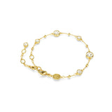 Swarovski Imber Bracelet Round cut, White, Gold-tone plated