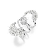 Swarovski Idyllia Ring Set (3), Mixed cuts, Shell, White, Rhodium plated  Size 52