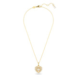 Swarovski Hyperbola pendant Heart Necklace, White, Gold-tone plated