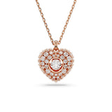 Swarovski Hyperbola pendant Heart Necklace, White, Rose gold-tone plated