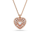 Swarovski Hyperbola pendant Heart Necklace, White, Rose gold-tone plated