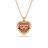 Swarovski Hyperbola pendant Heart Necklace, White, Rose gold-tone plated