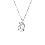 Swarovski Swan Pendant Swan Small Blue Rhodium Plated