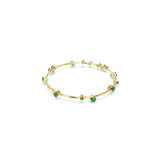 Swarovski Constella Bangle Mixed round cuts, Green, Gold-tone plated