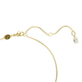 Swarovski Una Angelic pendant, Round cut, Pavé, Green, Gold-tone plated