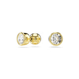 Swarovski Imber stud earrings, Round cut, White, Gold-tone plated
