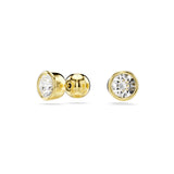 Swarovski Imber stud earrings, Round cut, White, Gold-tone plated