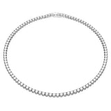 Swarovski Matrix Tennis Necklace, Round Cut, White, Rhodium Plated