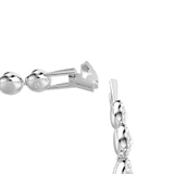 Swarovski, Una Bracelet, Round Cut, White, Rhodium Plated, Medium