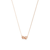 Swarovski Hyperbola Set (Necklace and Bracelet) Infinity, White, Rose gold-tone plated