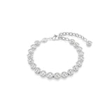 Swarovski Imber Tennis Bracelet Round cut, Black, Ruthenium plated, Medium