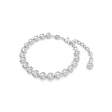 Swarovski Imber Tennis Bracelet Round cut, Black, Ruthenium plated, Medium