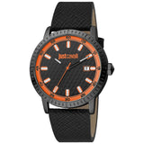 Just Cavalli Men's Black Leather Watches