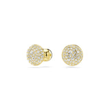 أقراط سواروفسكي ميتيورا باللون الأبيض، مطلية بالذهب