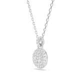 Swarovski Meteora Set (Necklace and Earrings) White, Rhodium plated