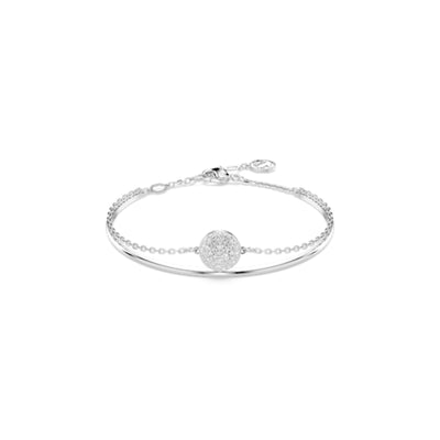 Swarovski Sublima bangle, White, Rhodium plated
