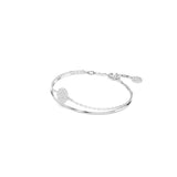 Swarovski Sublima bangle, White, Rhodium plated