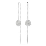 Swarovski Meteora Drop Earrings White, Rose gold-tone plated