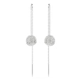 Swarovski Meteora Drop Earrings White, Rose gold-tone plated