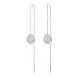 Swarovski Meteora Drop Earrings White, Rose gold-tone plated