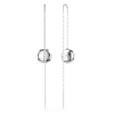 Swarovski Meteora Drop Earrings White, Rose gold-tone plated