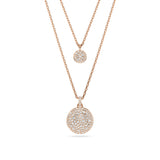 Swarovski Sublima layered pendant, White, Rhodium plated