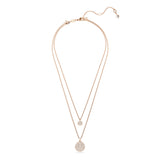 Swarovski Sublima layered pendant, White, Rhodium plated