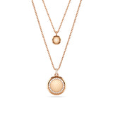 Swarovski Sublima layered pendant, White, Rhodium plated