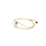 Swarovski Chroma Bangle Heart, Red, Gold-tone plated, Medium