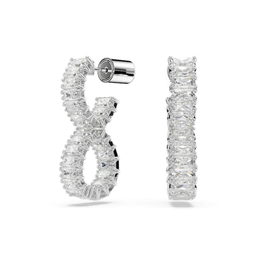 Swarovski Hyperbola Hoop Earrings Infinity, White, Rhodium plated | Fashion Jewellery | New Prices | Women | Women Earrings | Womens Swarovski Hyperbola Hoop Earrings Infinity, White, Rhodium plated | Fashion Jewellery | New Prices | Women | Women Earrings | Womens