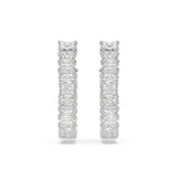 Swarovski Hyperbola Hoop Earrings Infinity, White, Rhodium plated