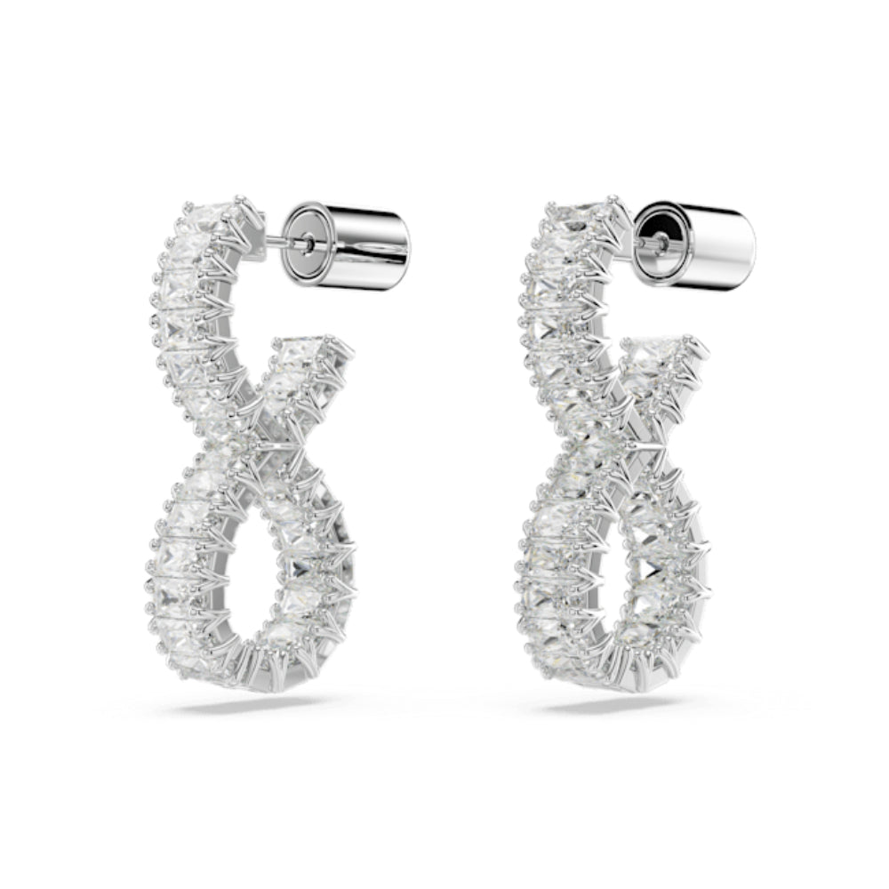 Swarovski Hyperbola Hoop Earrings Infinity, White, Rhodium plated | Fashion Jewellery | New Prices | Women | Women Earrings | Womens Swarovski Hyperbola Hoop Earrings Infinity, White, Rhodium plated | Fashion Jewellery | New Prices | Women | Women Earrings | Womens