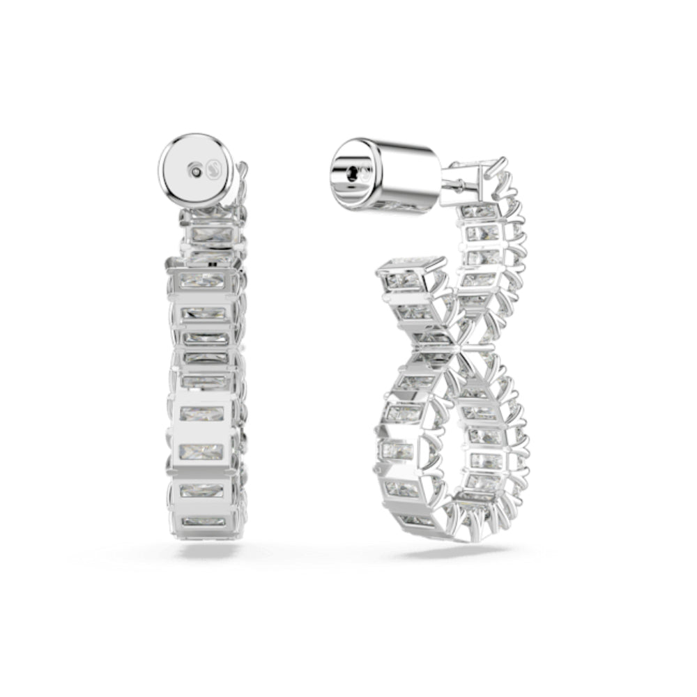 Swarovski Hyperbola Hoop Earrings Infinity, White, Rhodium plated | Fashion Jewellery | New Prices | Women | Women Earrings | Womens Swarovski Hyperbola Hoop Earrings Infinity, White, Rhodium plated | Fashion Jewellery | New Prices | Women | Women Earrings | Womens
